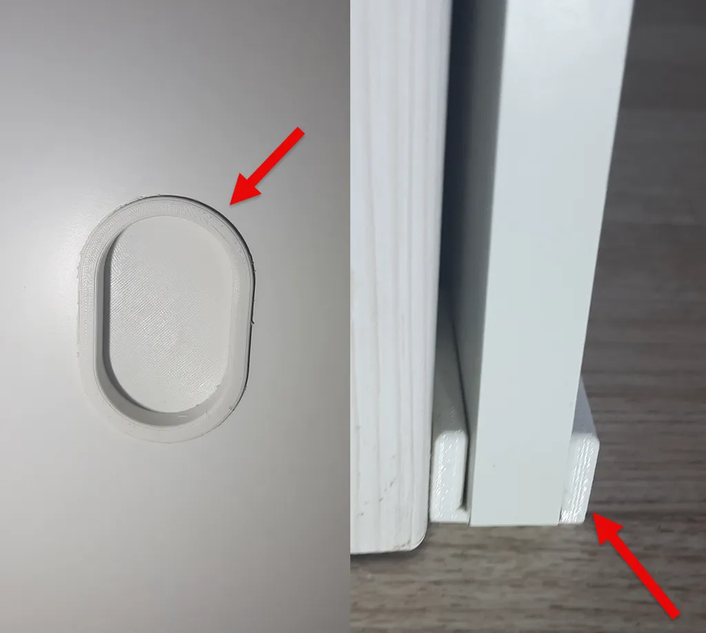 Tay cầm và hướng dẫn cho cửa trượt