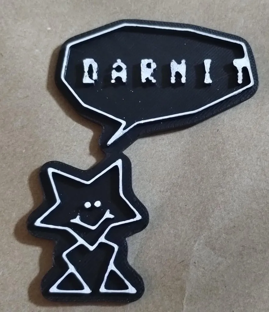 Biểu tượng Vectrex Spike "DARNIT" cho trang trí và quà tặng