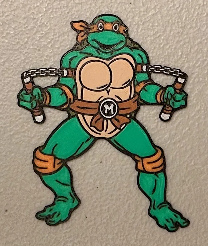 Nam châm Michelangelo đa màu sắc từ TMNT