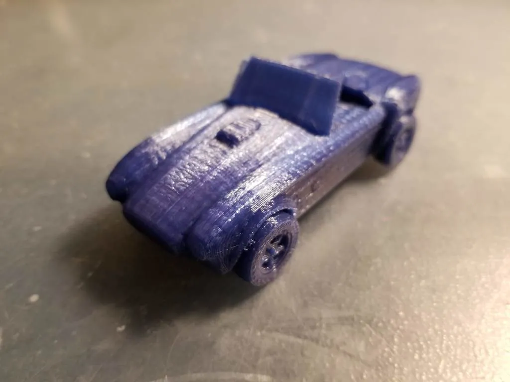 Mô hình Shelby Cobra in place với bánh xe chuyển động