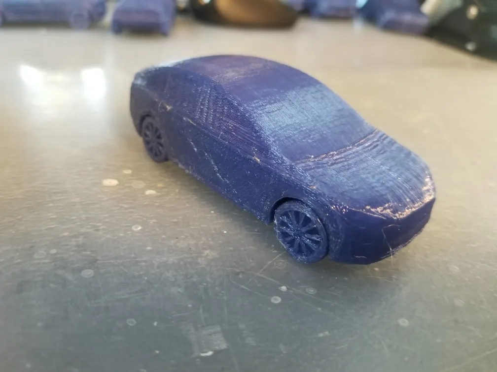 Mô hình Tesla Model X in tại chỗ với bánh xe di chuyển