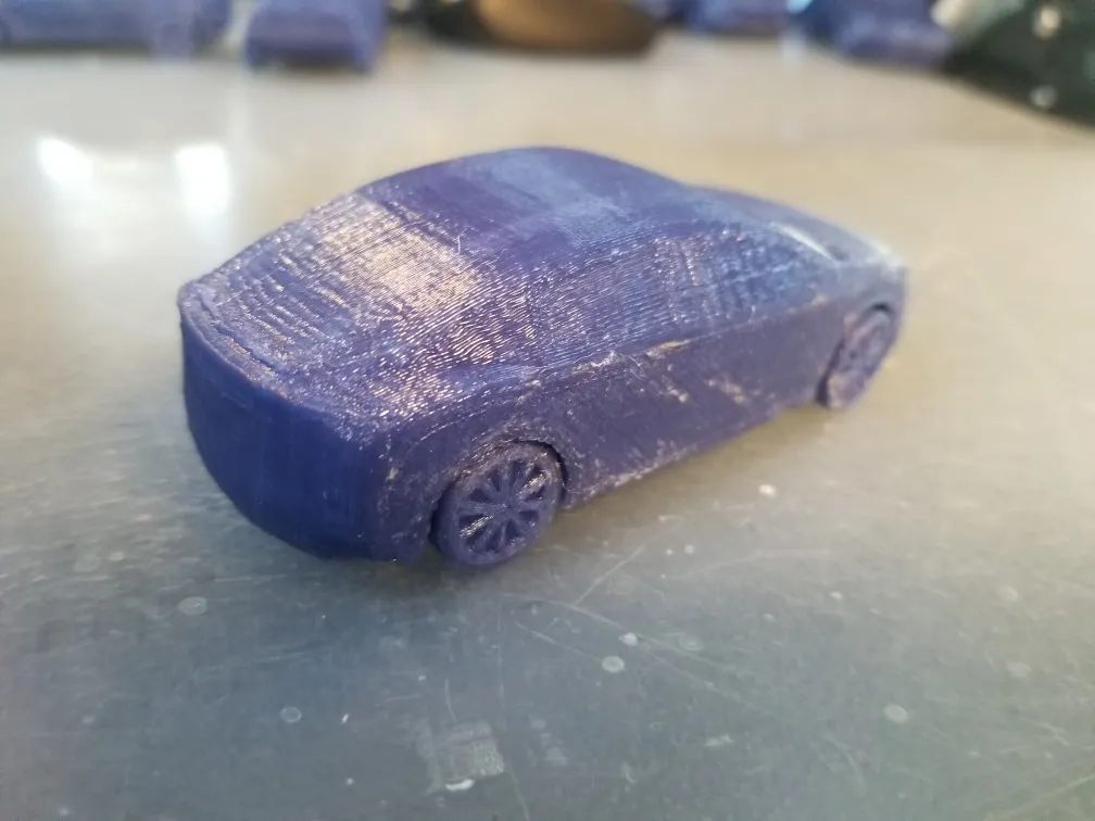 Mô hình Tesla Model X in tại chỗ với bánh xe di chuyển