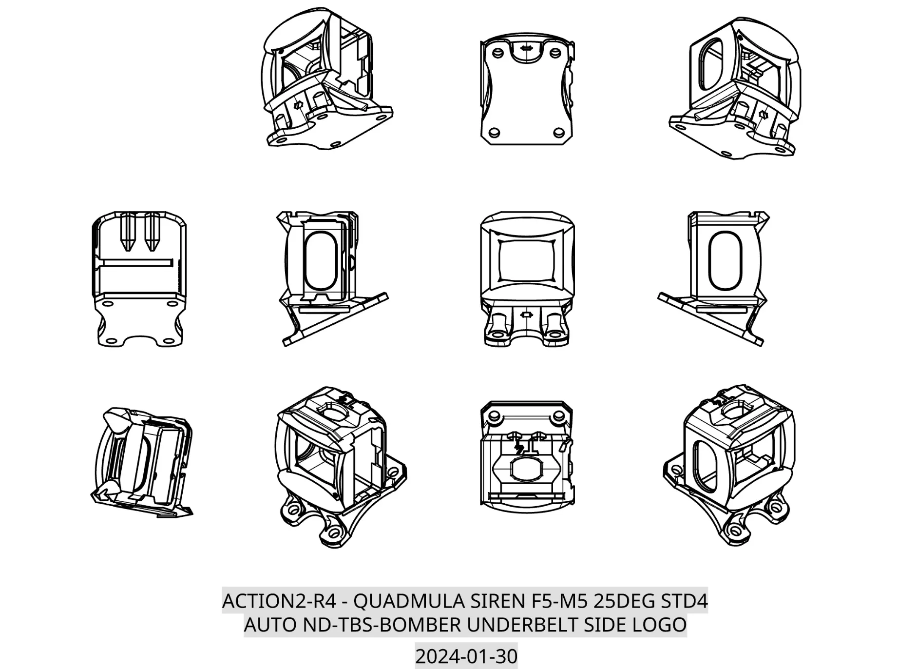 Đế TPU DJI Action 2 cho Drone T4 Max FOV