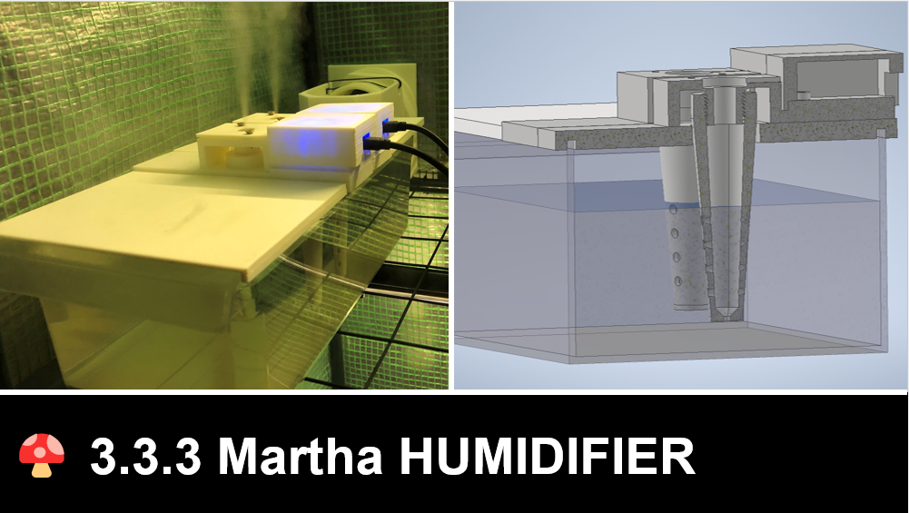 Máy tạo độ ẩm 3.3.3 với các bộ phận có thể thay thế cho Lều trồng (Martha) hoặc Tủ trồng cây