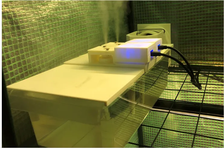 Máy tạo độ ẩm 3.3.3 với các bộ phận có thể thay thế cho Lều trồng (Martha) hoặc Tủ trồng cây