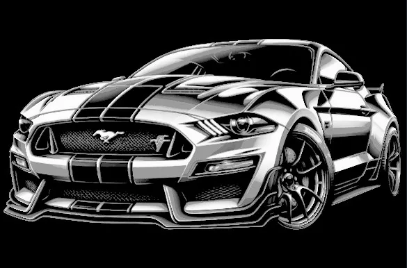 Mô hình Mustang GT500 "Vẽ bằng Filament" bởi AI