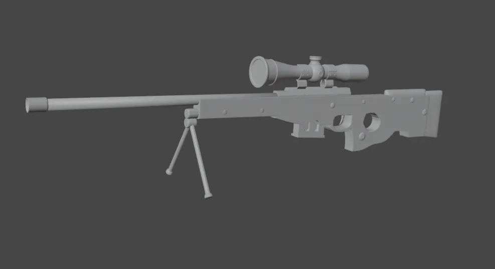 Súng bắn tỉa AWP chi tiết cho mô hình 3D