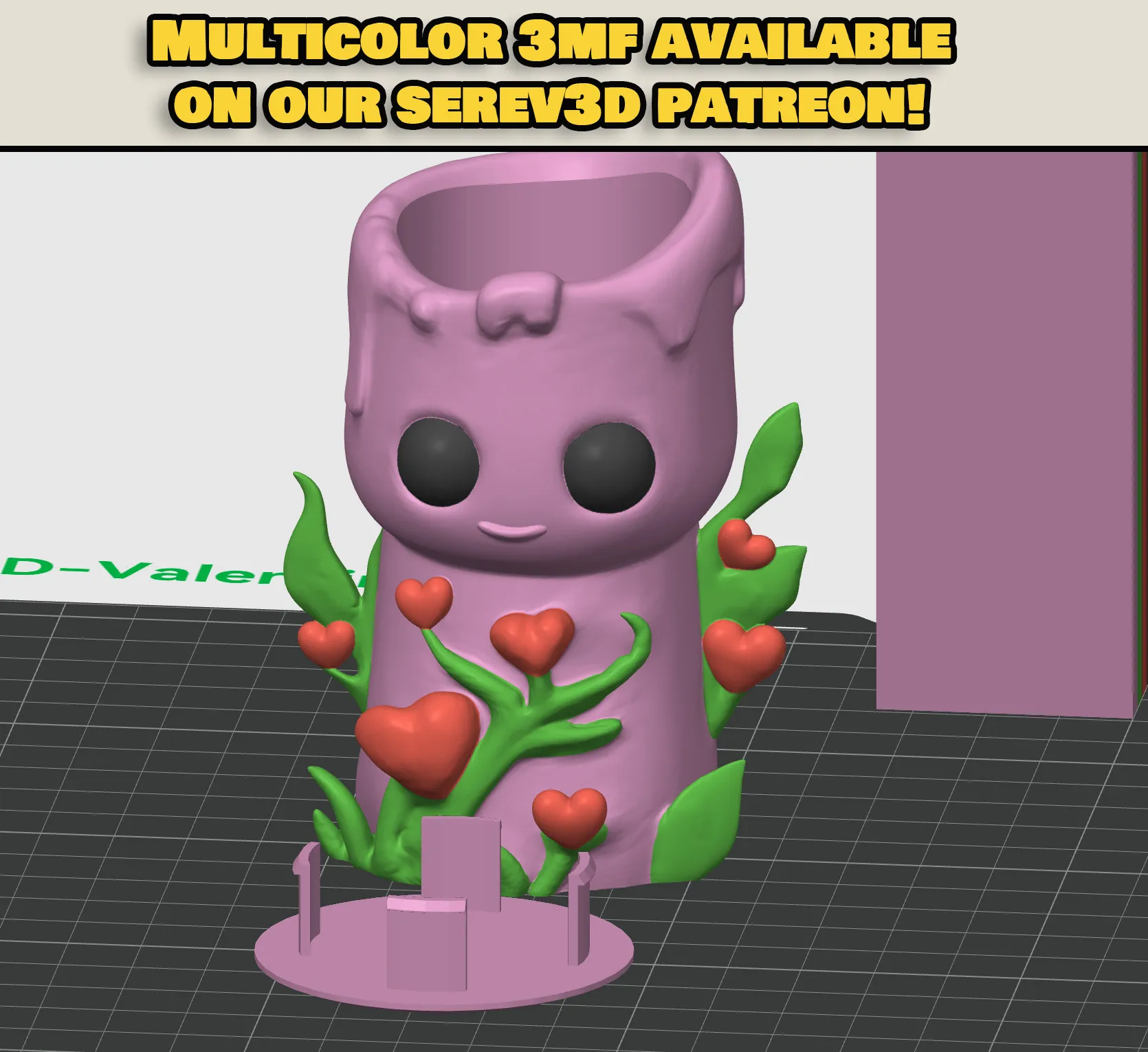 Chân Nến Valentine Dễ Thương (có chỗ giấu thư)-Serev3D