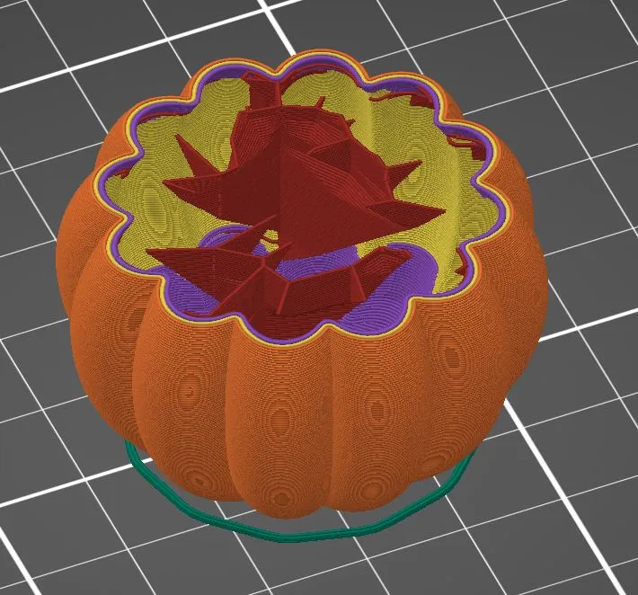 Bí ngô hai màu không rỗng bên trong