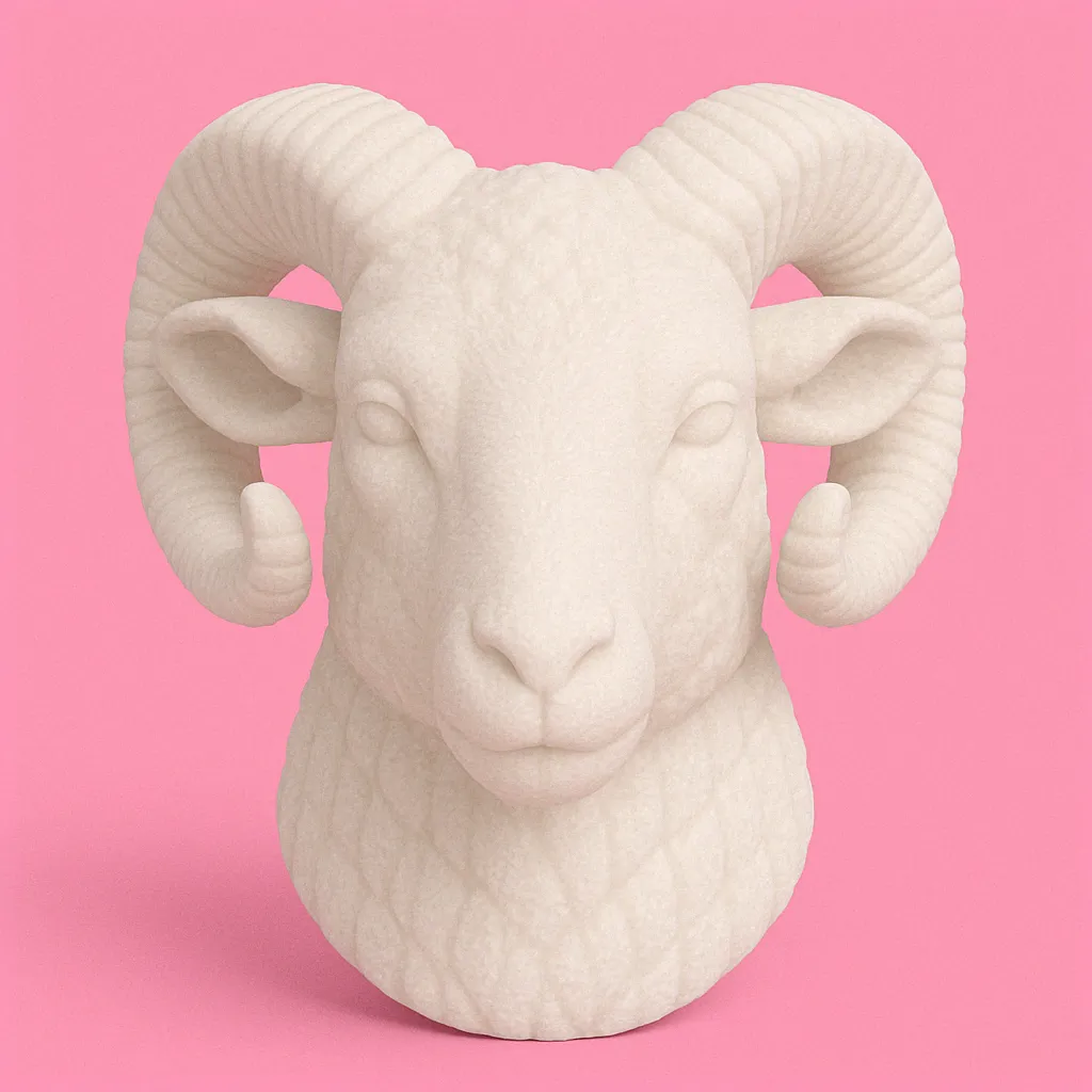 Mô Hình Đầu Dê (Cừu) 12 Con Giáp Trung Hoa