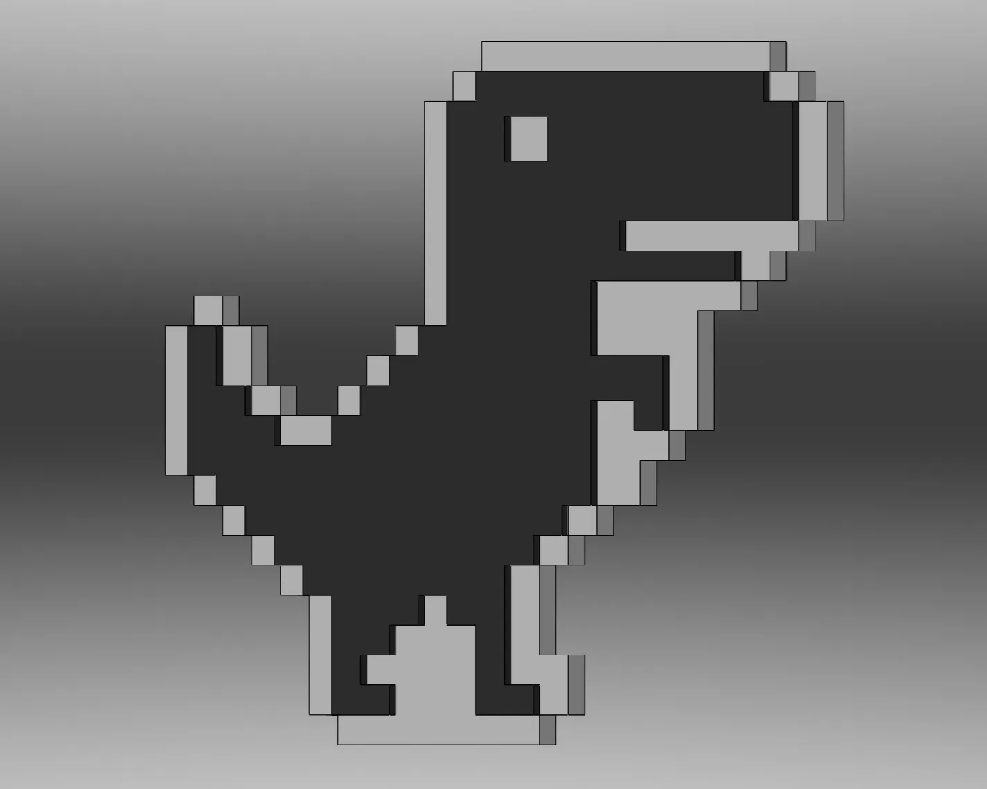 T-Rex Offline (Game Khủng Long Google) - Móc Treo Giáng Sinh (Hot-Swap, Đa Màu)