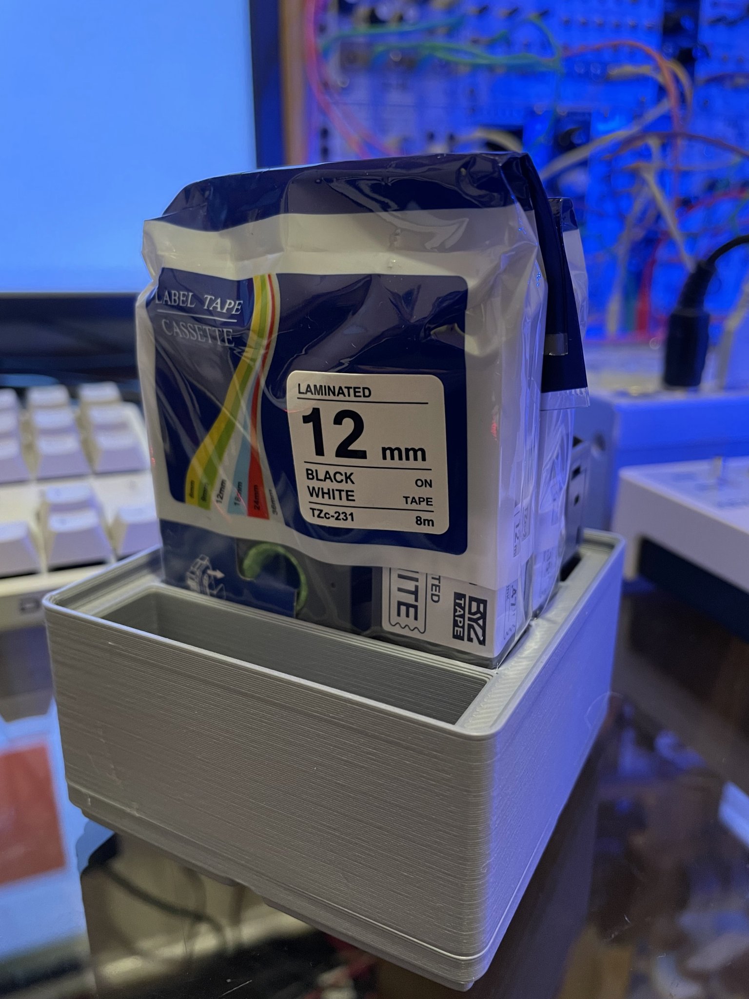 Giá đỡ hộp mực máy in nhãn Gridfinity Brother P-Touch / TZ