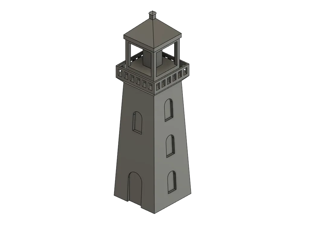 Đèn hải đăng hình vuông dễ in 3D