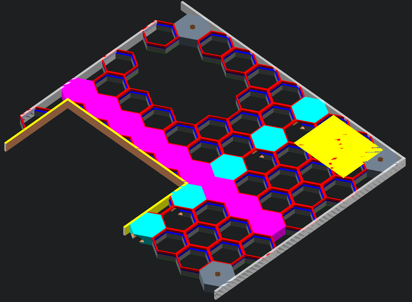 OpenSCAD Tường Lưu Trữ Ong với Bộ Sửa Đổi Phong Phú