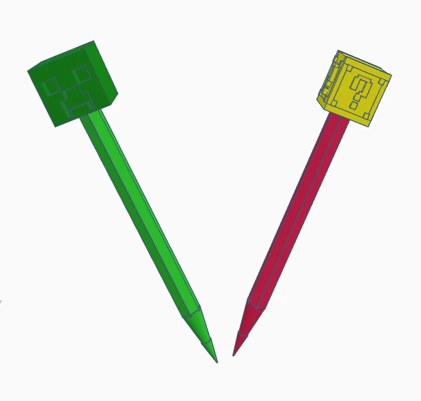 Trang Trí Bút/Crayon "Minecraft"