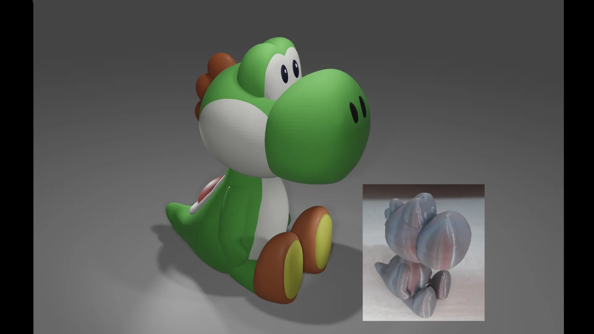 Yoshi dễ thương với thiết kế in 3D đơn giản