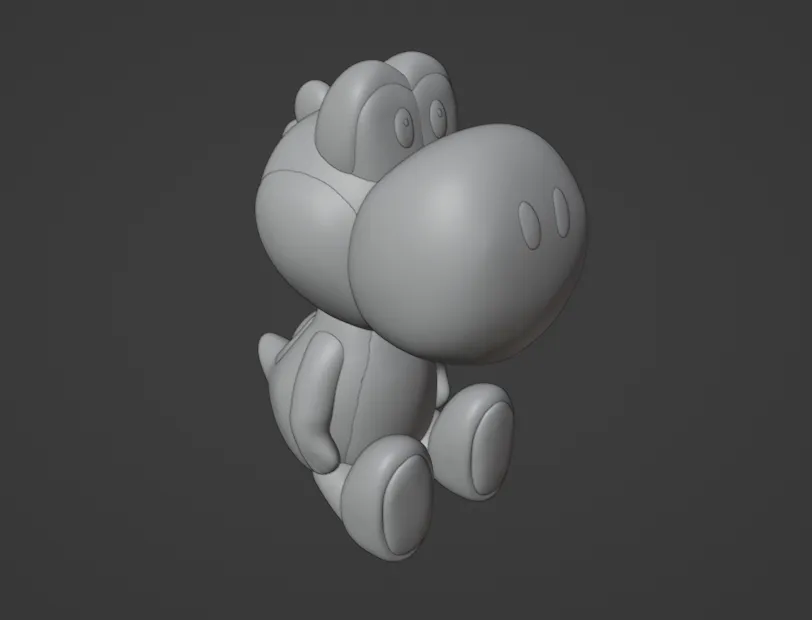 Yoshi dễ thương với thiết kế in 3D đơn giản
