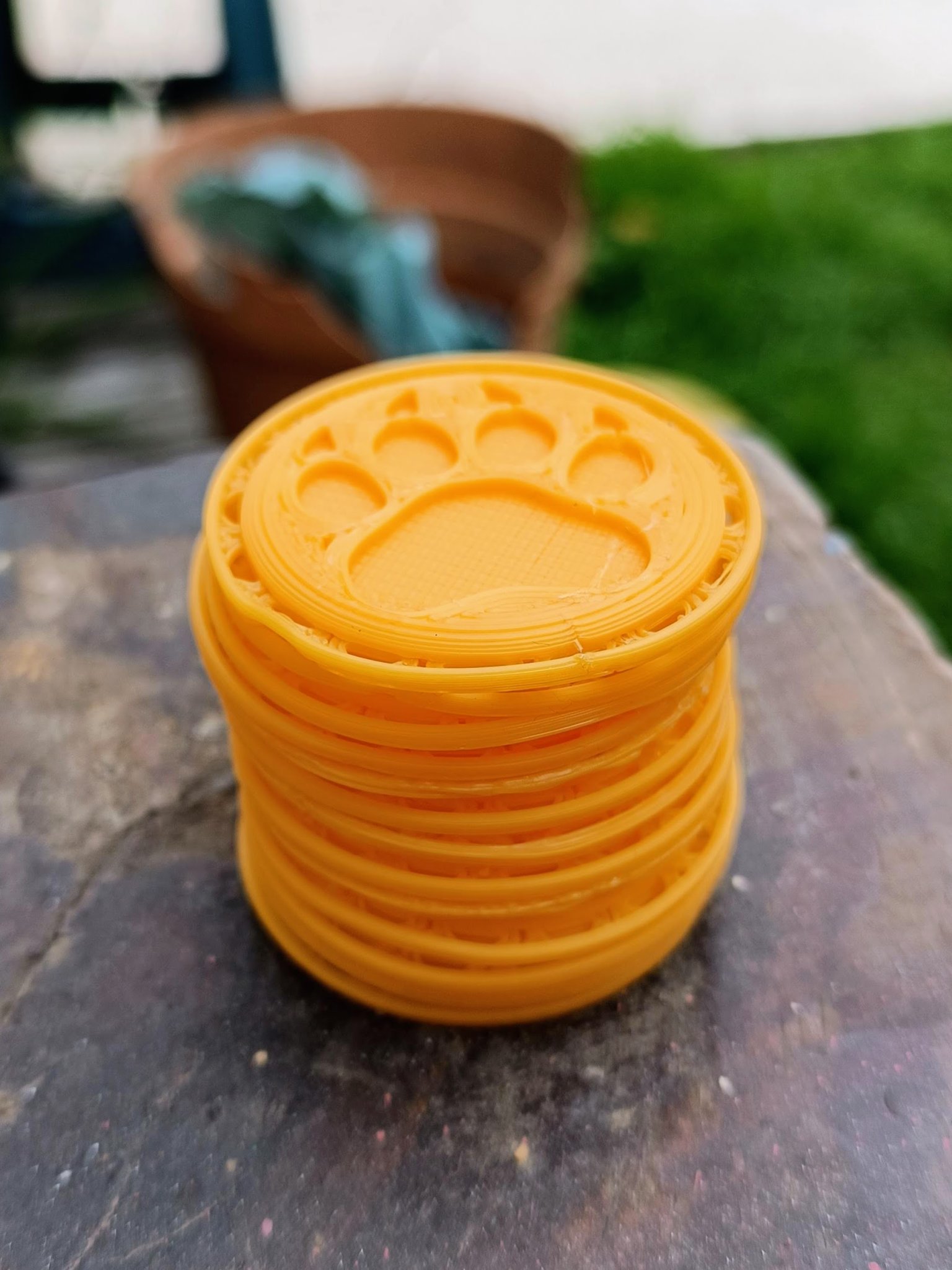 Huy hiệu Scout với dấu chân sói, sẵn sàng để may vào