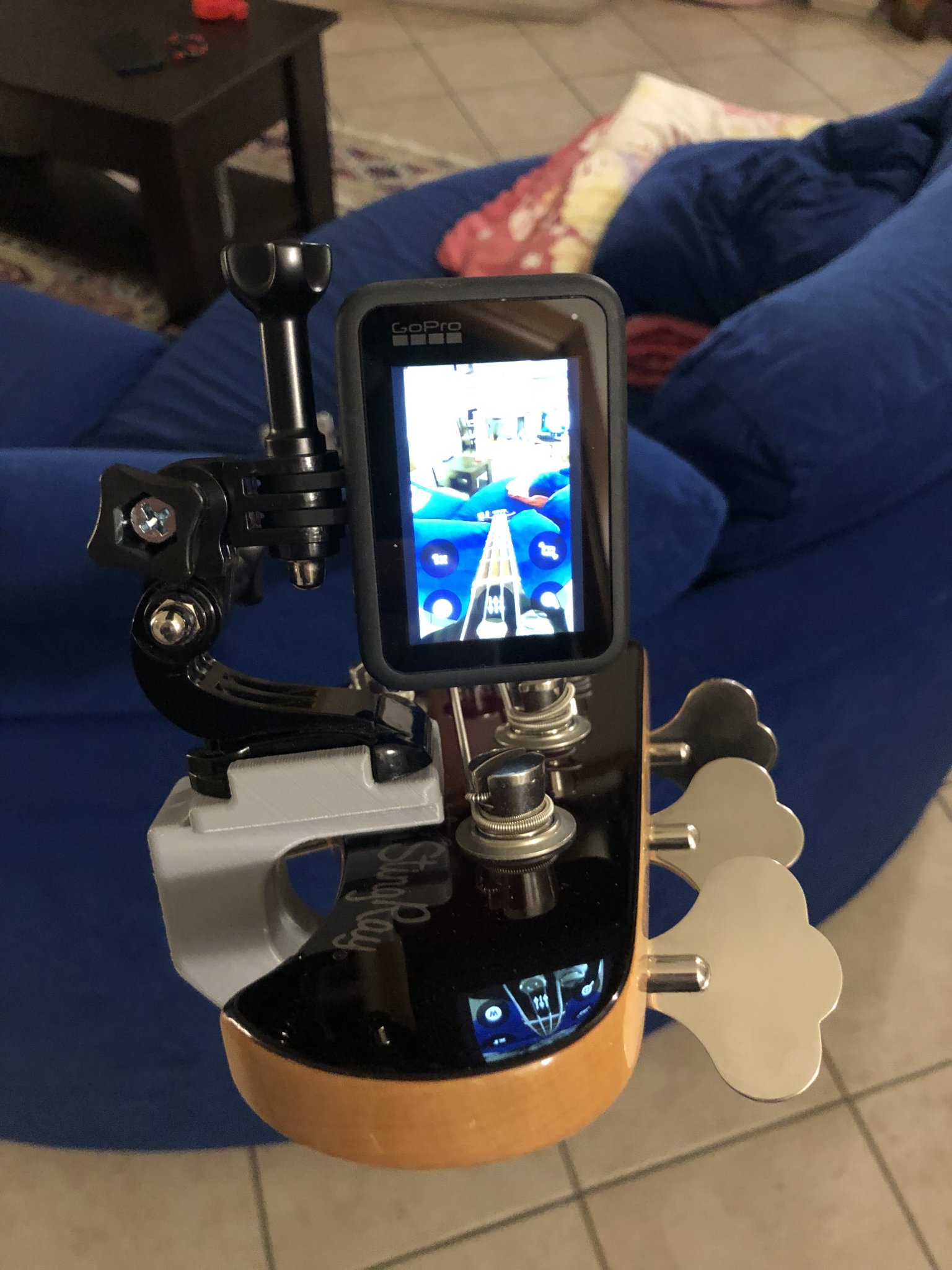 Kẹp đầu cần đàn bass/guitar cho GoPro