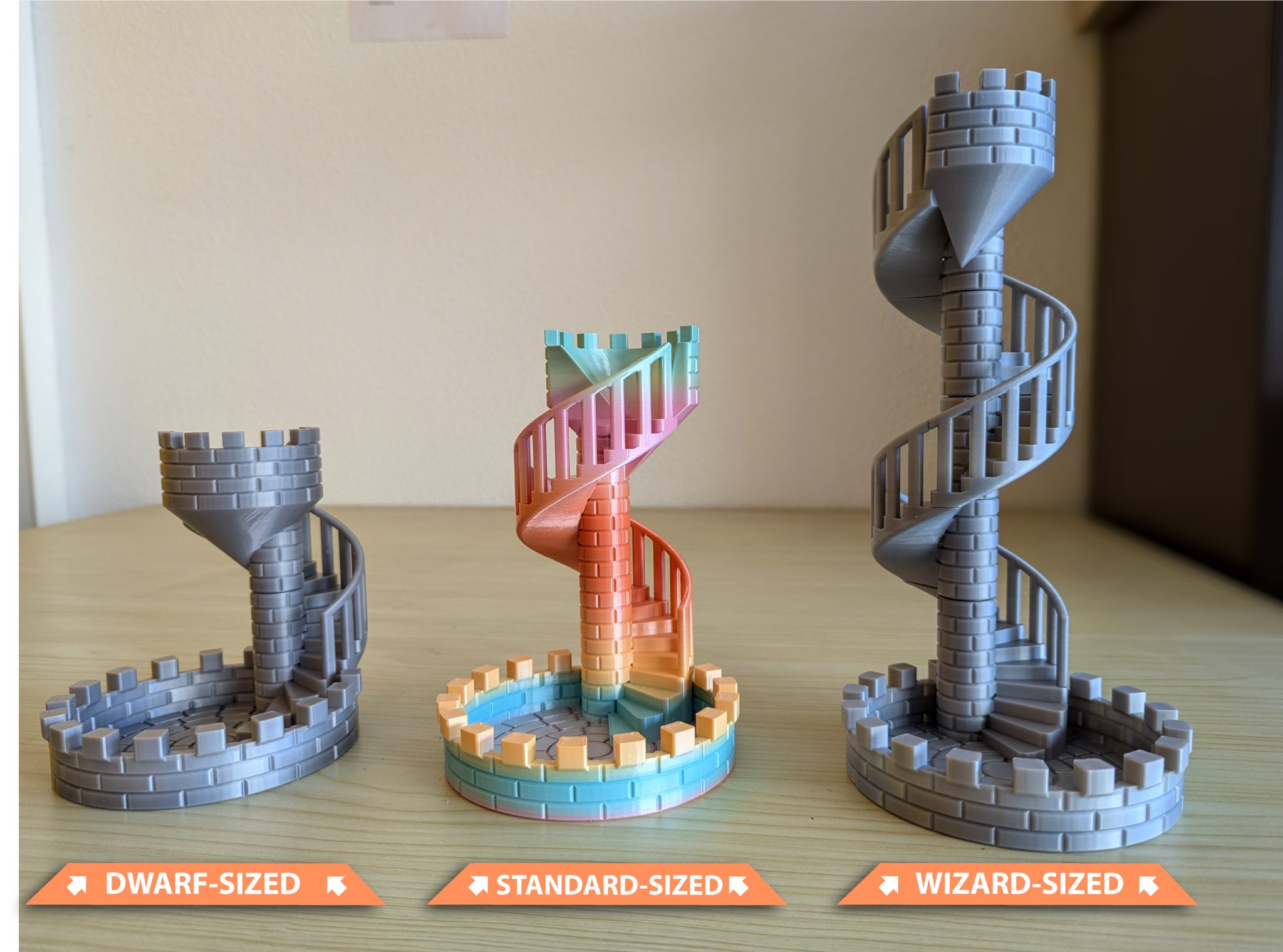 Tháp xúc xắc mô-đun với cầu thang lâu đài