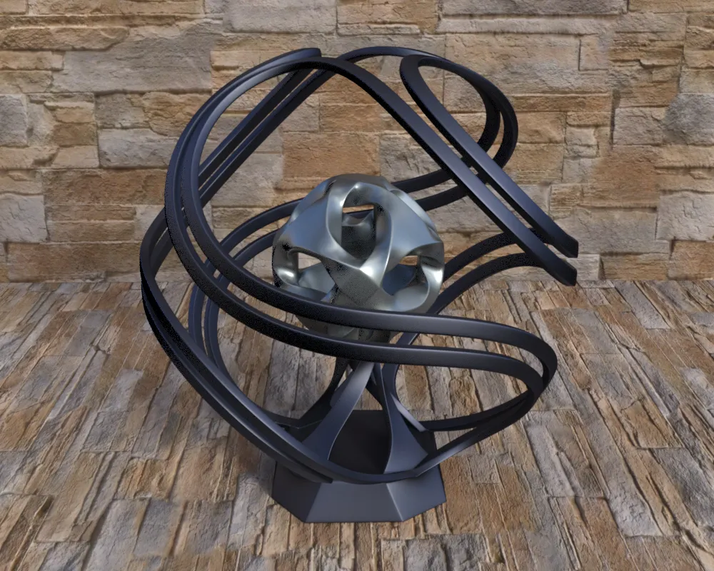 Cúp thiết kế trừu tượng giải thưởng 3DPI 2024