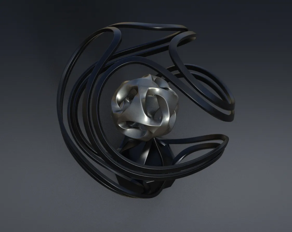 Cúp thiết kế trừu tượng giải thưởng 3DPI 2024