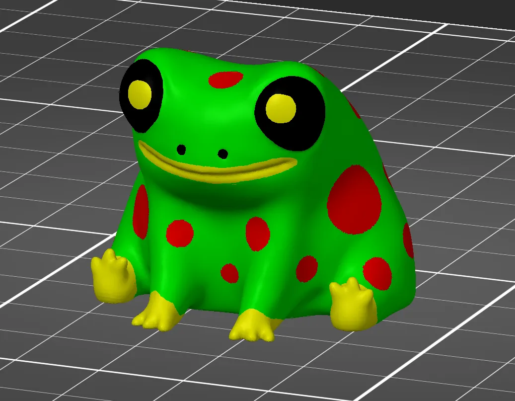 Ếch cây độc màu sắc Fred trong nghệ thuật điêu khắc