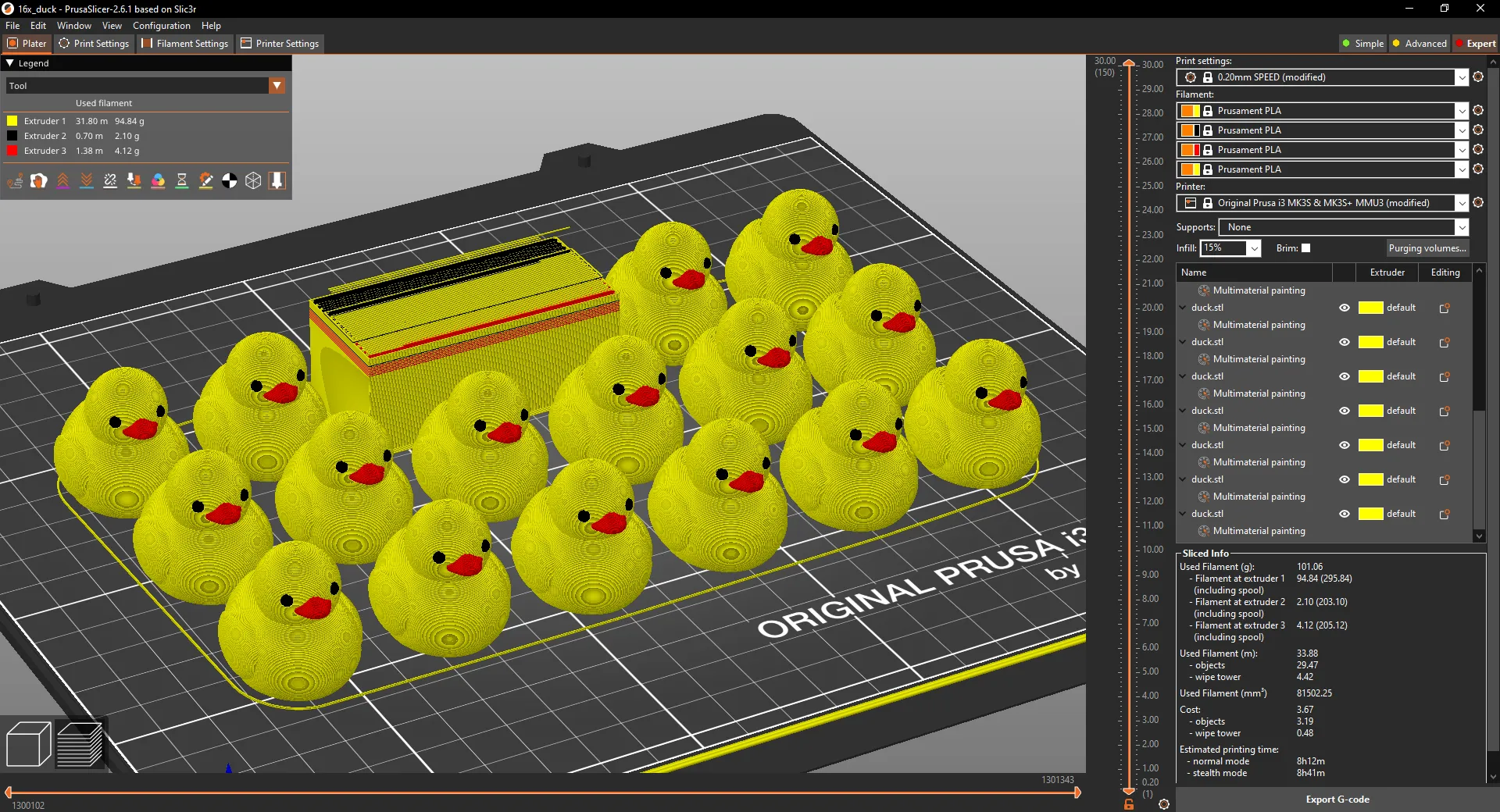 Vịt nhựa nổi nhiều màu sắc với mắt và mỏ phân loại màu