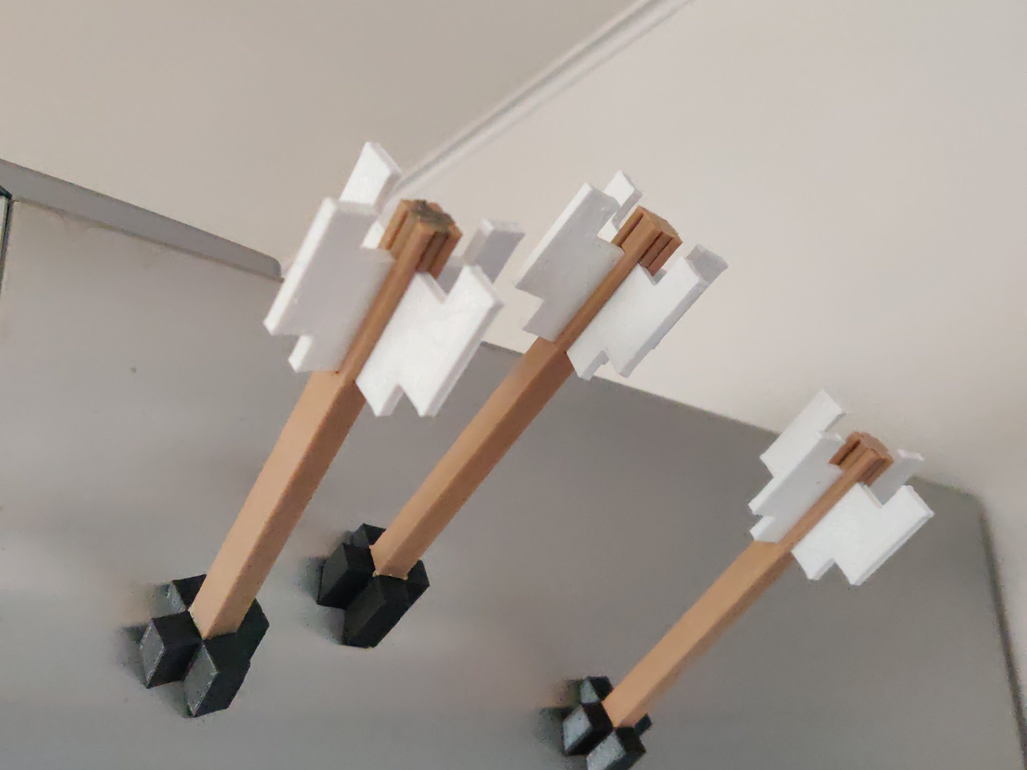 Mũi tên Minecraft sử dụng ren 1/4-20 cho độ bám chắc chắn hơn