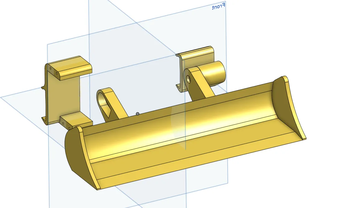 XRP Robot với bộ gàu trước cho xe tải 3D