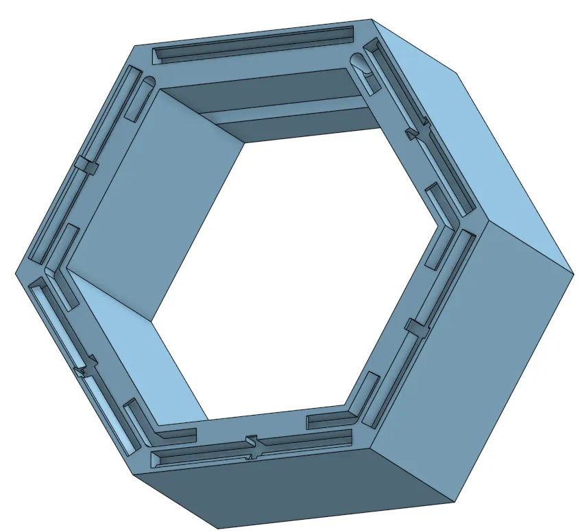 Kệ hình lục giác với hệ thống chiếu sáng LED và quản lý dây