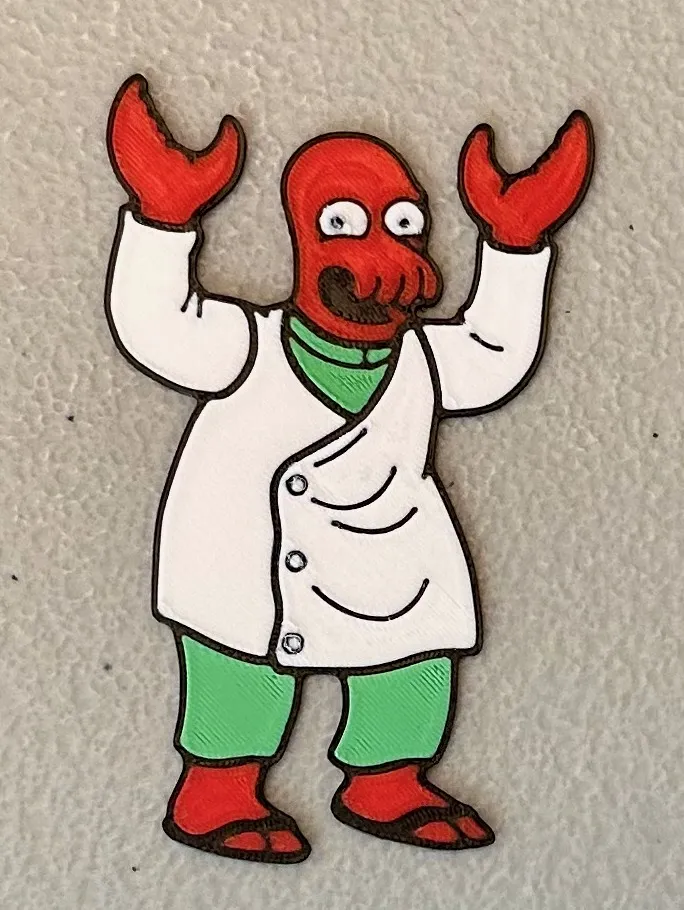 Nam châm Zoidberg nhiều màu sắc 4 màu