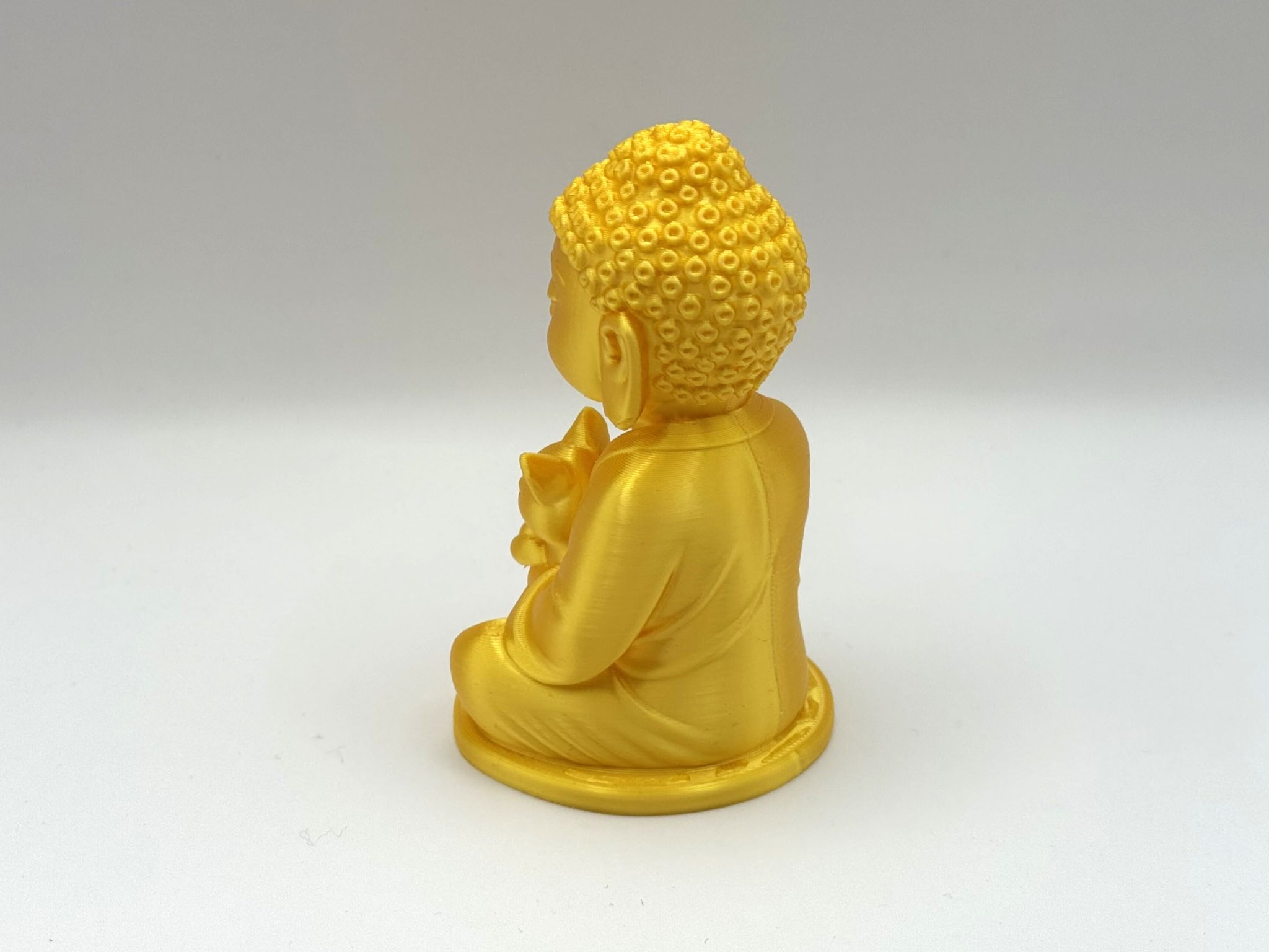 Bức tượng Phật ôm mèo dễ thương