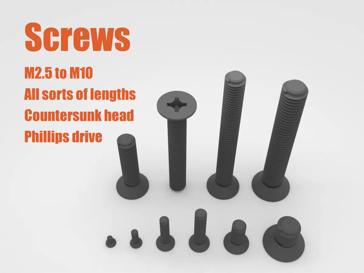 Vít chìm M2.5 - M10 với nhiều độ dài khác nhau