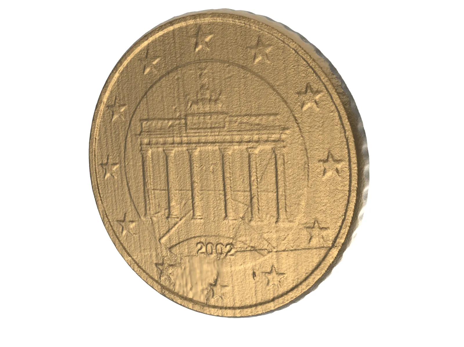 Tiền xu 50 Euro-Cent quét 3D