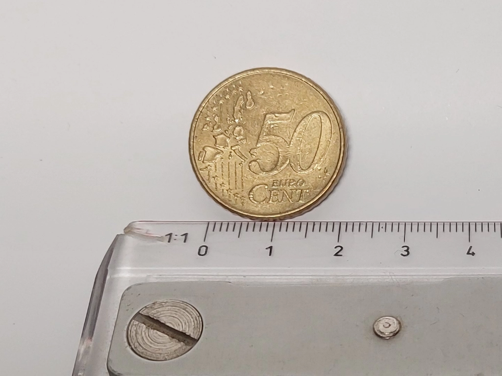 Tiền xu 50 Euro-Cent quét 3D