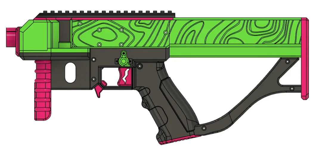 Mô hình súng Nerf và linh kiện đi kèm