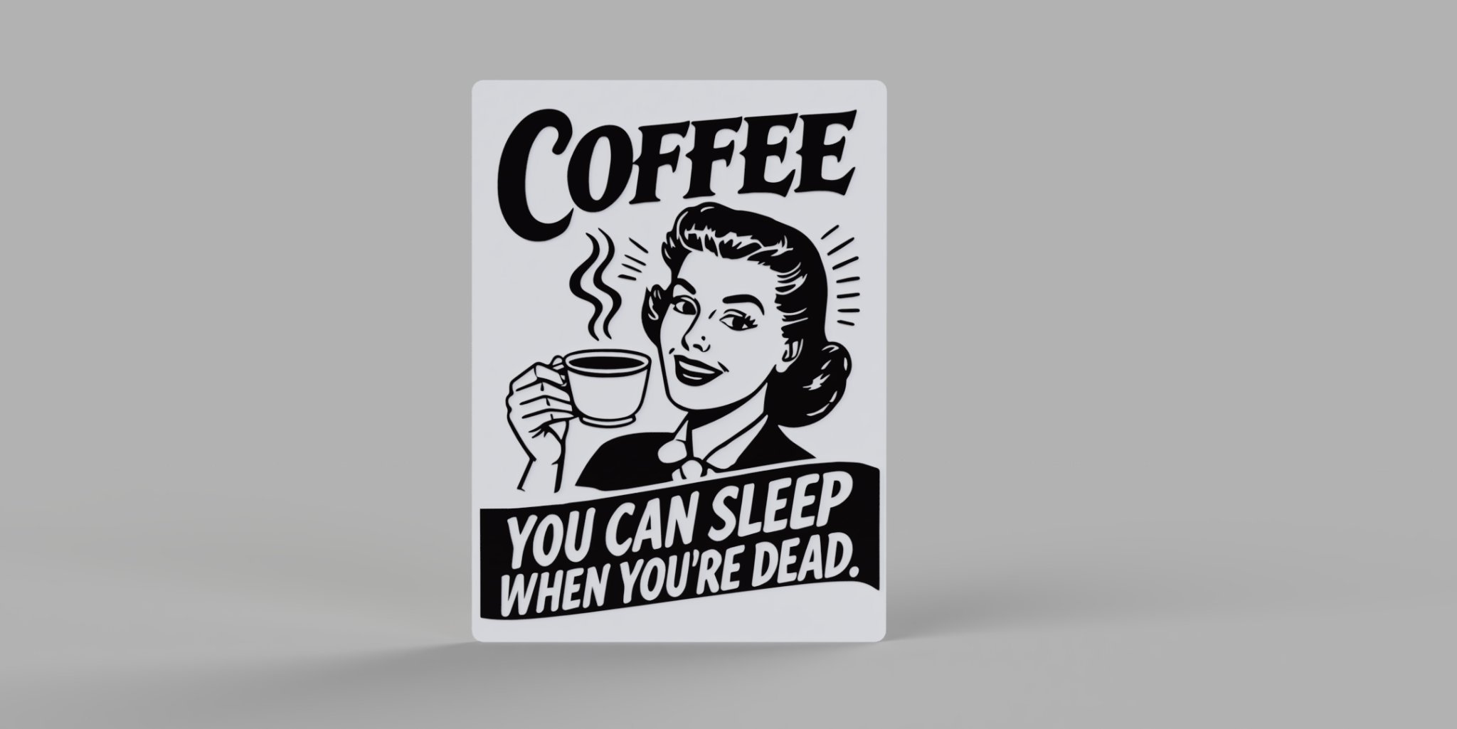 Tranh Treo Tường Phong Cách Retro Cà Phê