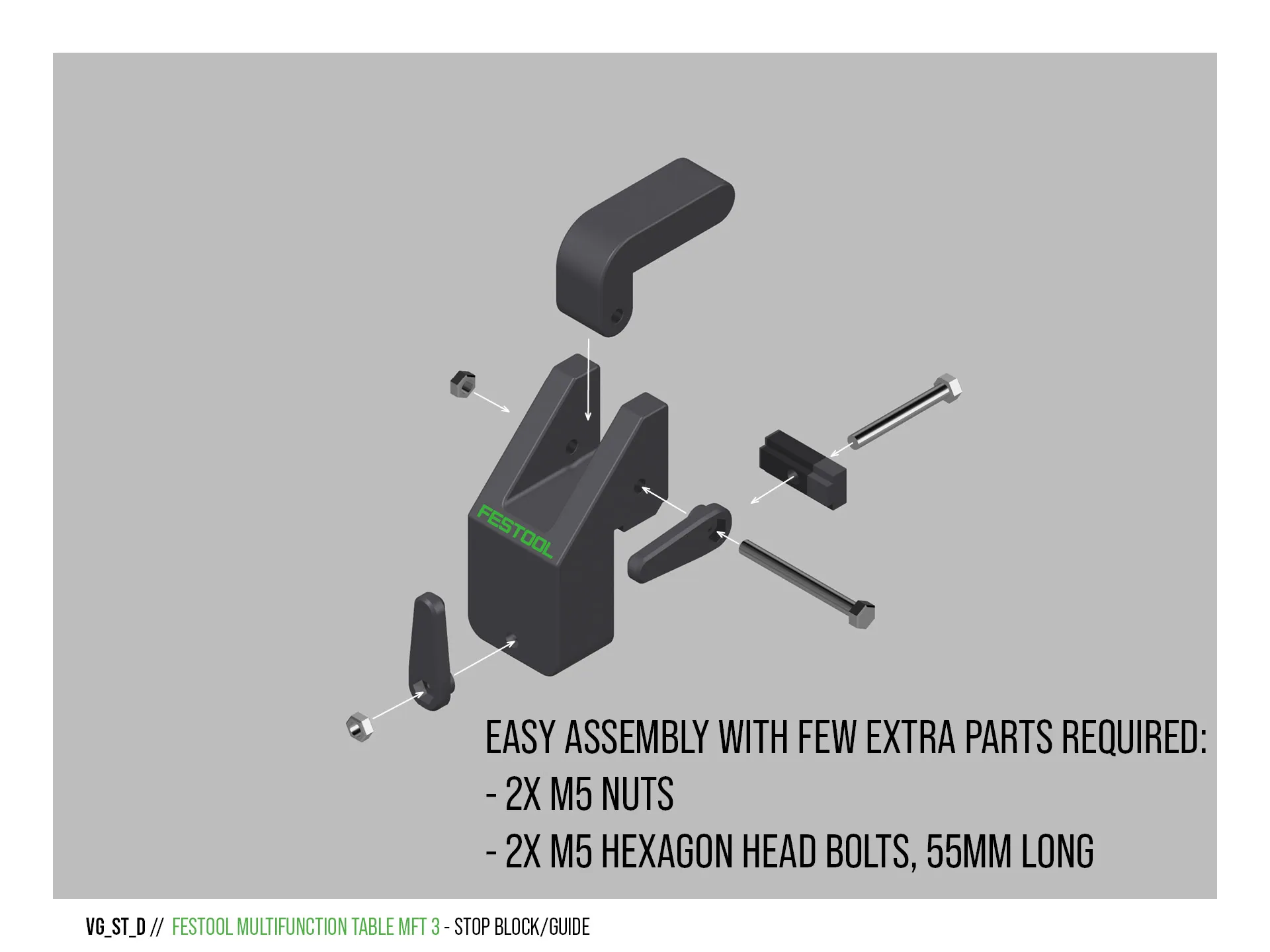 CHẶN VÀ THANH DẪN HƯỚNG CHO FESTOOL MFT 3