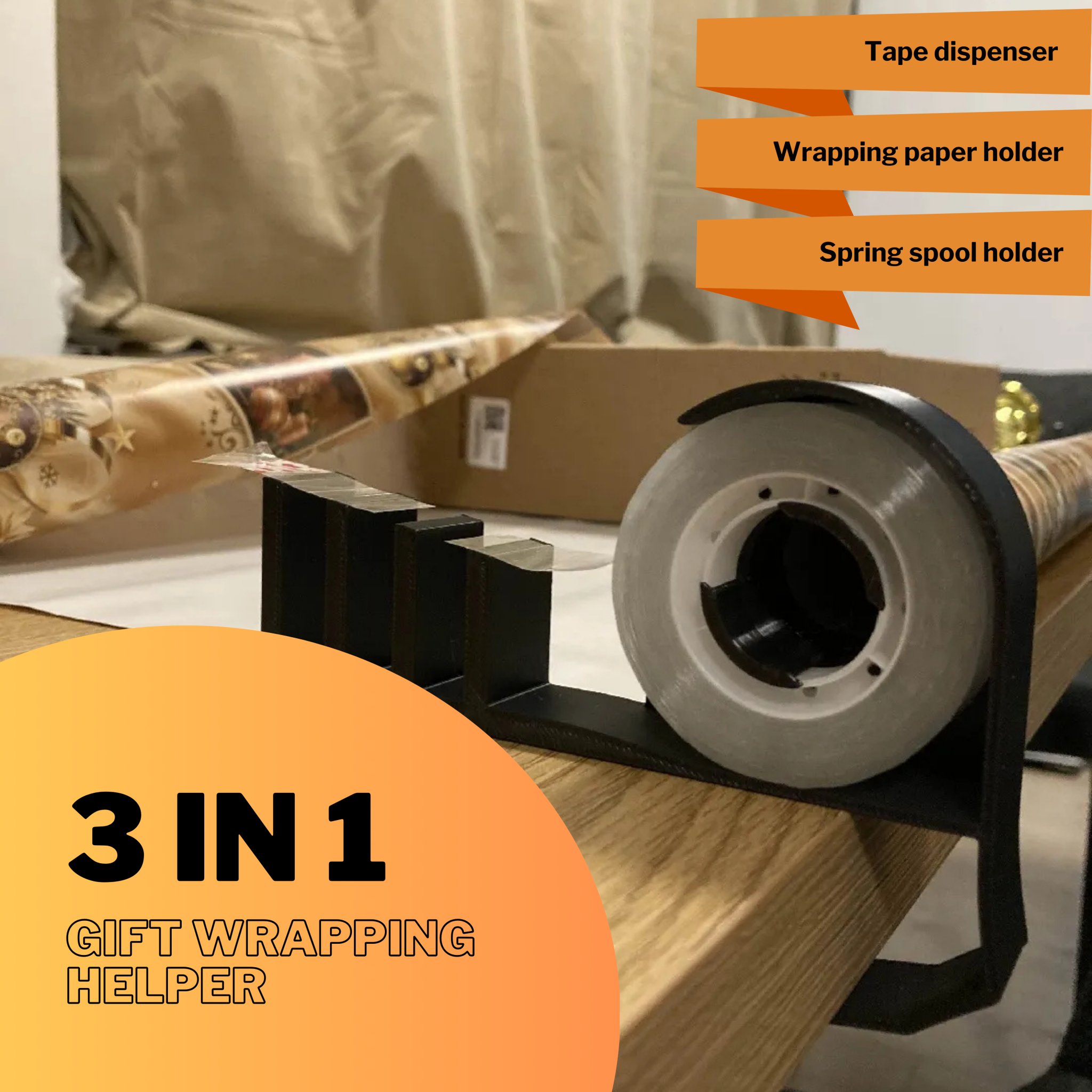 Dụng cụ Giữ Giấy Gói Quà 3 Trong 1 Tối Thượng