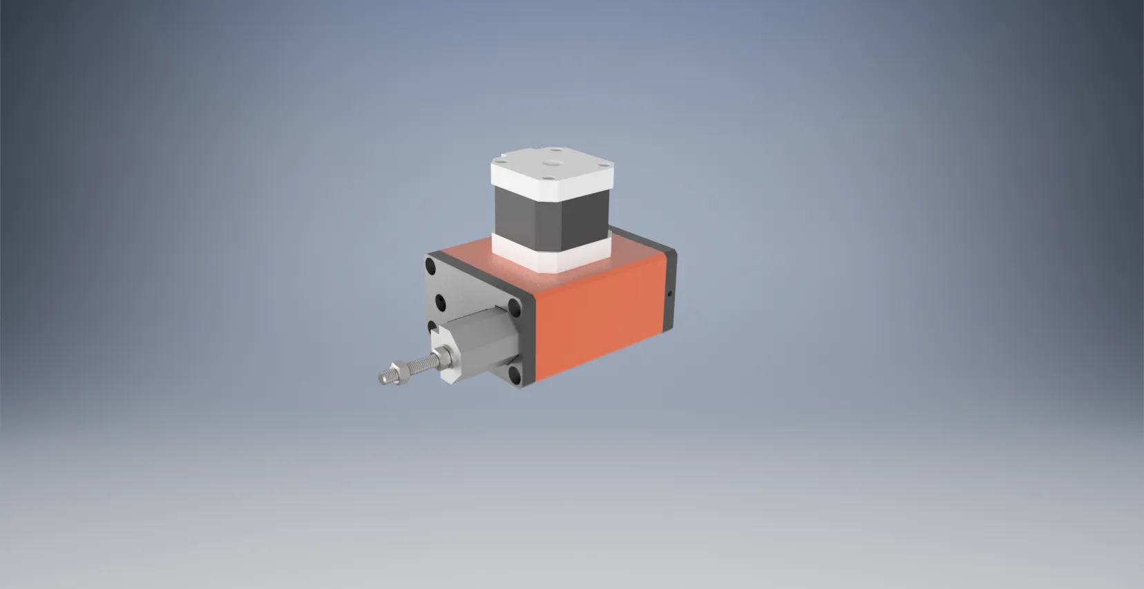 Cơ cấu điều khiển mini với bánh răng và ray dẫn hướng