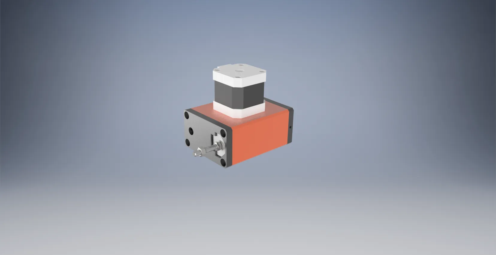 Cơ cấu điều khiển mini với bánh răng và ray dẫn hướng