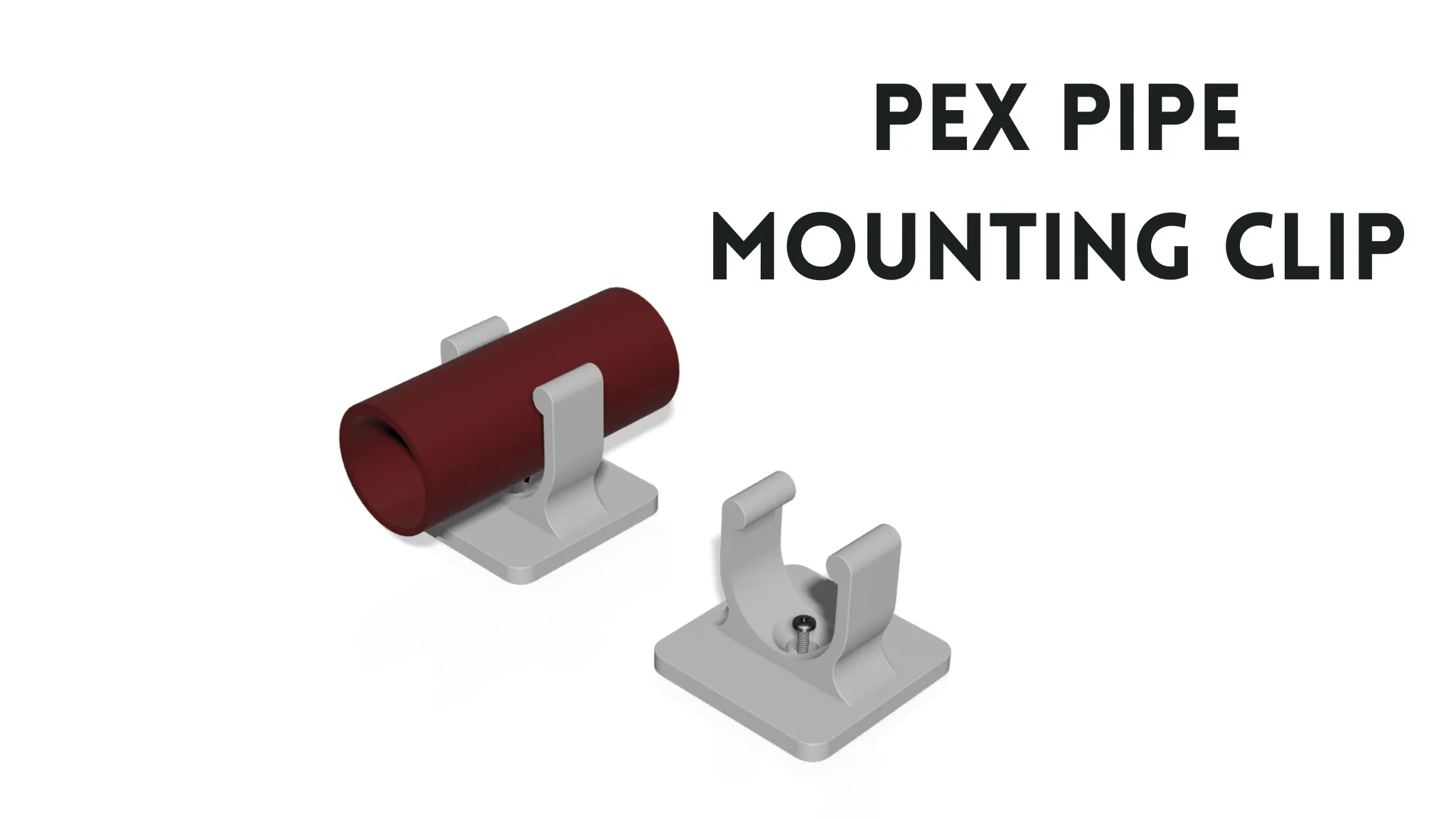 Cập nhật! Kẹp Gắn Ống PEX — Khớp Ngậm, Có Lỗ Vít Trung Tâm