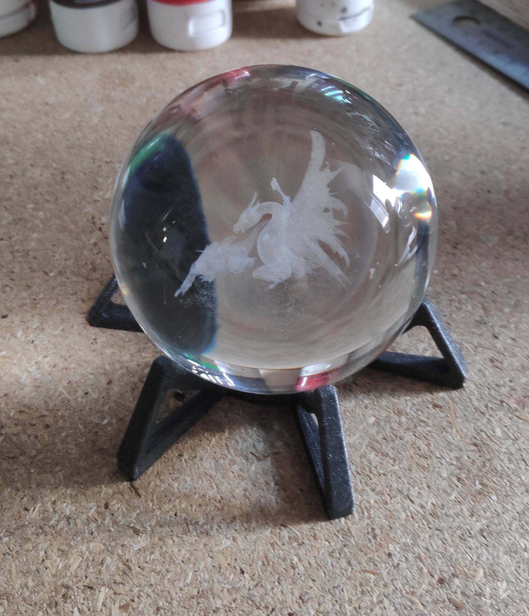 Giá đỡ bóng thủy tinh 80mm