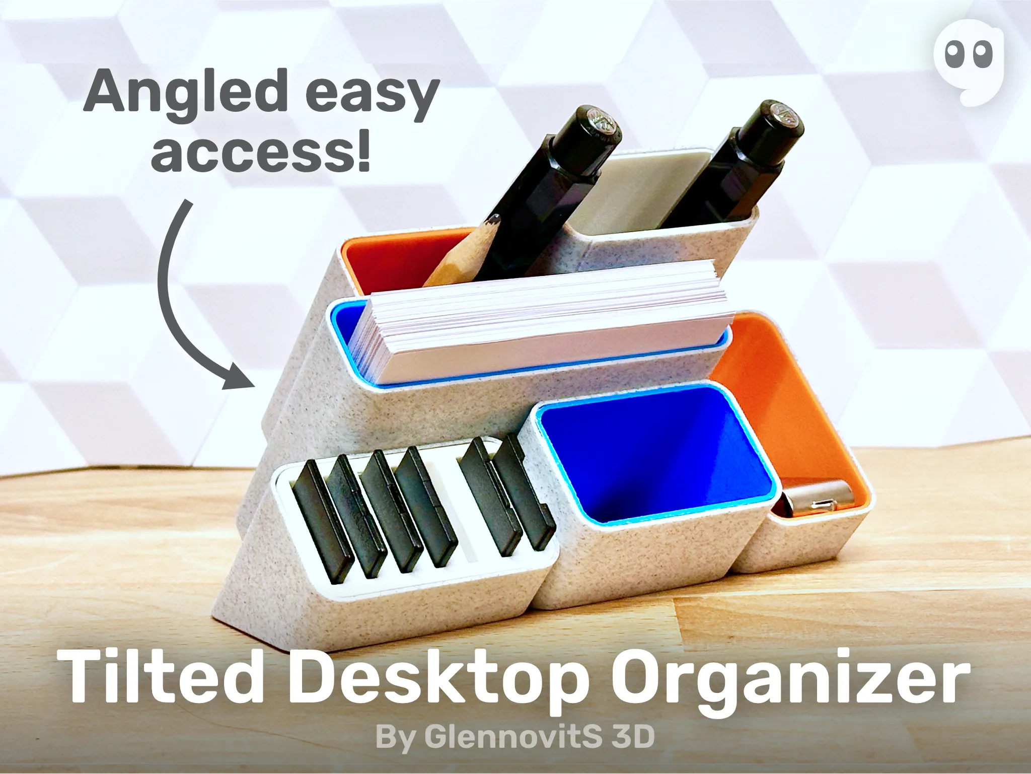 Kệ Tổ Chức Bàn Làm Việc Nghiêng (Tối Giản, Hiện Đại và Đầy Màu Sắc)