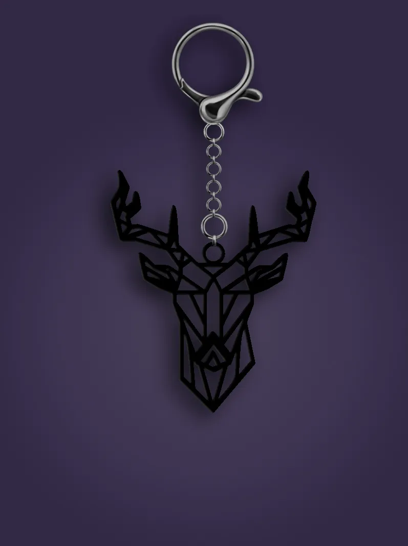 Móc Khóa Hình Nai Hình Học