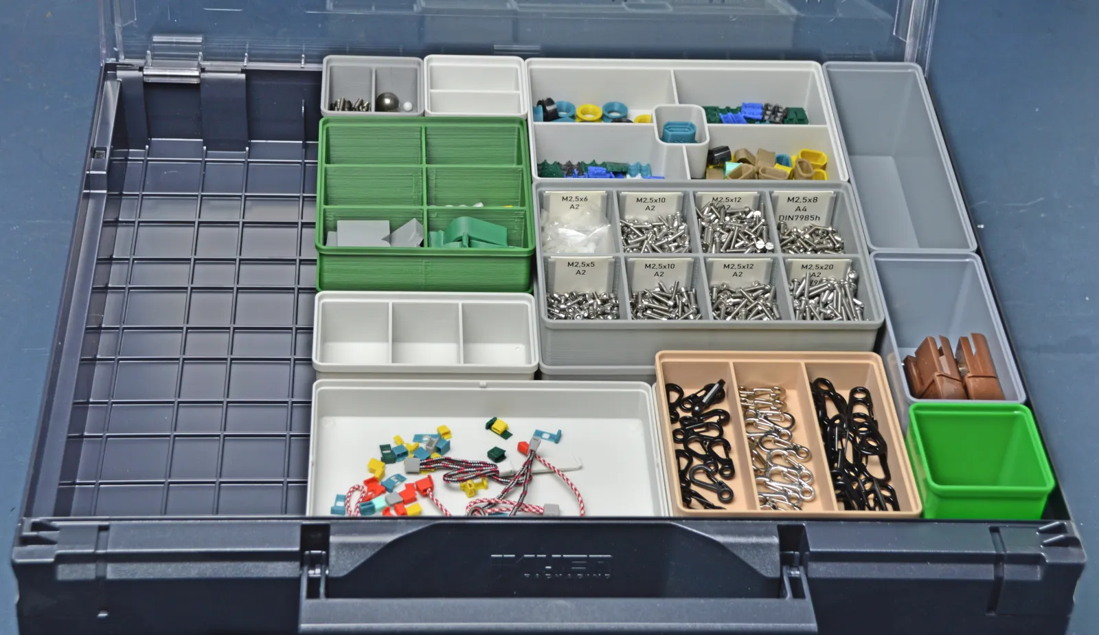 Hộp chèn có thể xếp chồng - Tổng quan chân và các phiên bản (Sortimo/Bosch/Auer/khác)