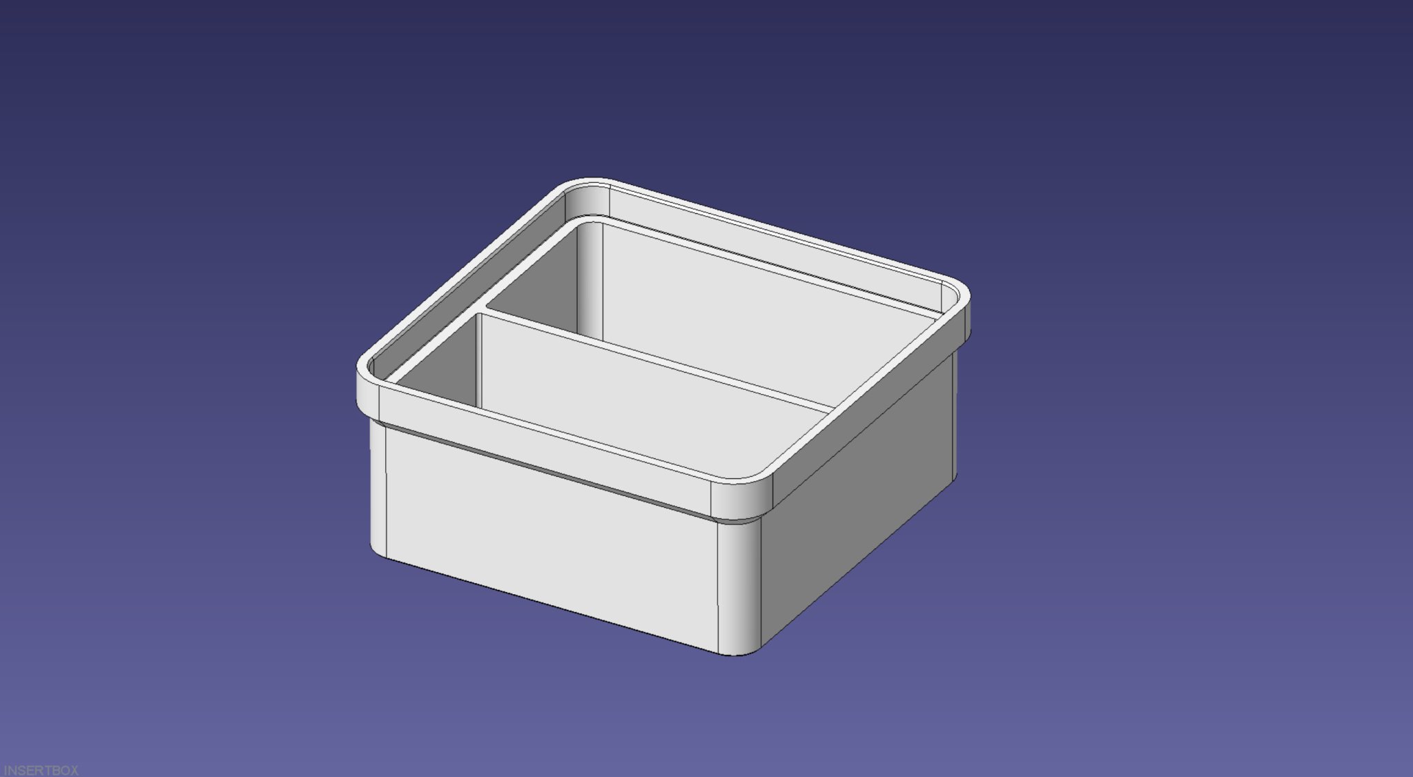 Hộp Insertbox Xếp chồng 1x1 Đơn vị, Chiều cao 1/3, Lưới 1x2