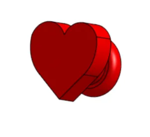 Móc Giày Crocs Hình Trái Tim - Heart Croc Jibbitz