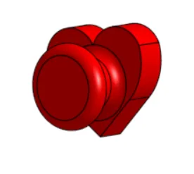 Móc Giày Crocs Hình Trái Tim - Heart Croc Jibbitz